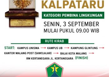 Penghargaan Kalpataru Siap Di Kirab Keliling Kota Malang