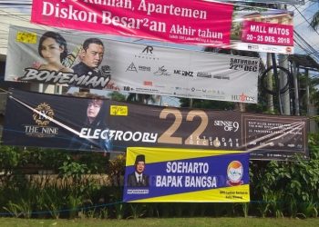 Spanduk “Soeharto” Ramai Terpasang di Jalan Protokol Kota Malang