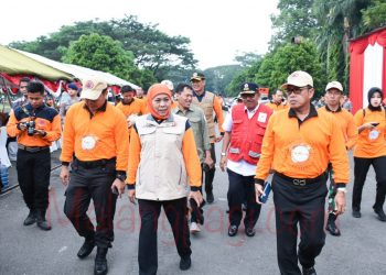 Sutiaji Hadiri Gelar Kesiapsiagaan Penanggulangan Bencana Jatim di Rampal