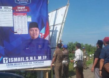 9 Kali Ditertibkan Bawaslu, Masih Ada Pelanggaran Pemasangan APK Di Pamekasan