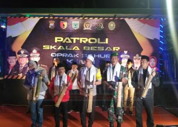 Ciptakan Rasa Aman Di Bulan Ramadhan, Polres Batu Gelar Patroli Skala Besar Oprak Sahur