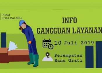 Hari Ini, Suplai Air PDAM Kota Malang di Matikan