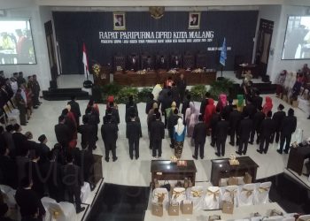 45 Anggota DPRD Kota Malang Resmi di Lantik, Made Ketua DPRD Sementara