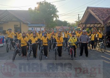 Meriahkan HUT Polwan ke 71, Satlantas Polres Sampang Gelar Olahraga