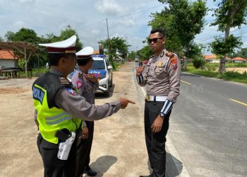 Sat Lantas Polres Sampang Laksanakan Patroli Black Spot