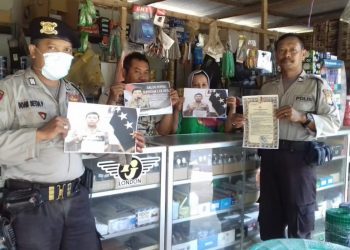 Cegah Covid-19, Kanit Shabara Polsek Pegantenan Lakukan Sosialisasi