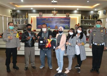 Satlantas Polres Batu Bersama BRI Launching Program Polri Peduli Keselamatan Tahun 2020