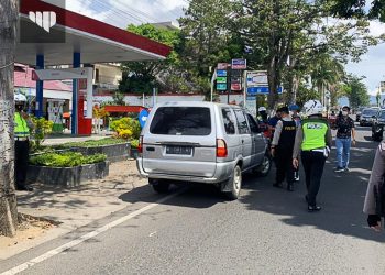 Hari Pertama Opgab Sat Samapta Polres Batu, Ratusan Pemudik Dipaksa Putar Balik