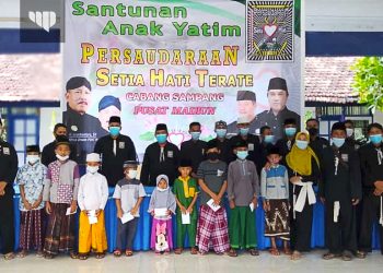 Berburu Berkah Ramadan, PSHT Cabang Sampang Gelar Santunan Kepada Anak Yatim