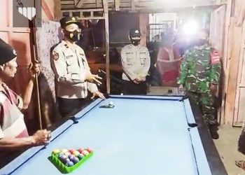 Kapolsek Pangarengan Gelar Patroli, Tegur Pengunjung Biliar Abai Prokes