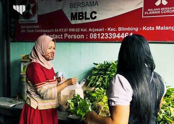 Pemuda Demokrat Indonesia Kota Malang Bagikan Sayuran Kepada Warga Terdampak PPKM