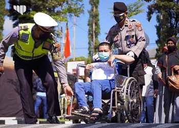 Polres Batu Gelar Vaksinasi Merdeka Semeru Bagi Penyandang Disabilitas