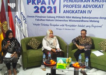 PERADI RBA Kota Malang Selenggarakan PKPA IV 2021