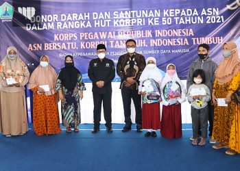 Donor Darah HUT Ke-50 KORPRI, Sutiaji Ajak ASN Berbakti Kepada Negara