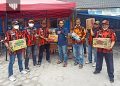 PAC Pemuda Pancasila Dampit Berikan Bantuan untuk Dapur Umum Pengungsi Gunung Semeru.