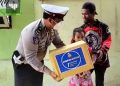 Satlantas Polres Batu Beri Bantuan Kepada Anak Yatim Terdampak Covid-19