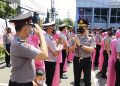 Kapolresta Malang Kota Pimpin Upacara Tradisi Kenaikan Pangkat