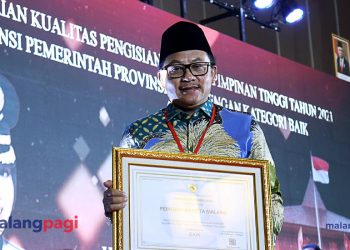 Pemkot Malang Terima Penghargaan Anugerah Kualitas Pengisian Jabatan Pimpinan Tinggi Tahun 2021
