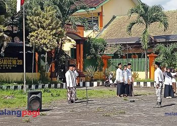 MWC NU Lowokwaru Gelar Upacara Peringati Hari Santri Nasional 2022