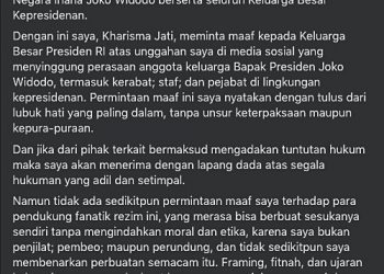 Penghina Ibu Negara di Twitter Unggah Permintaan Maaf Terbuka di Facebook