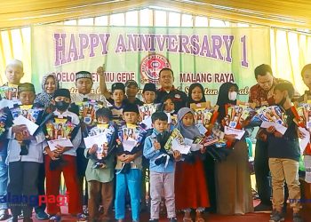 Peringati Hari Jadi Pertama, Komunitas Doeloer Ketemu Gede Malang Raya Santuni Anak Yatim