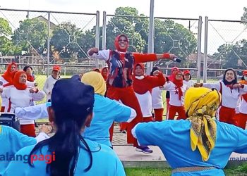 Polsek Blimbing Ajak Warga Senam Jantung Sehat