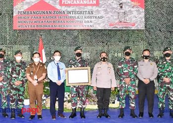 Brigif Para Raider 18 Dinobatkan Jadi Wilayah Bebas Korupsi