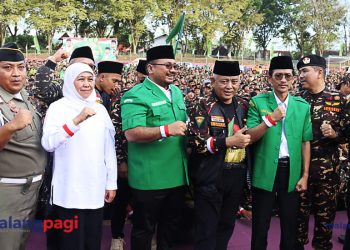 10 Ribu Kader Ansor-Banser Kabupaten Malang Gelar Apel Merah Putih, Pertama Dalam Sejarah