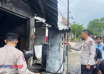Polisi Olah TKP Kebakaran Pom Mini di Wagir