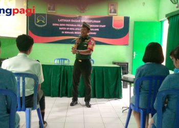 Koramil 0833/05 Lowokwaru Beri Pelatihan Kedisiplinan Siswa-Siswi Bina Avia Persada