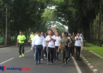 Kodim 0833/Kota Malang Gelar Senam SKJ 88 Bersama Forkopimda