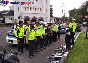 Polresta Malang Kota Terus Gencarkan Razia Knalpot Brong
