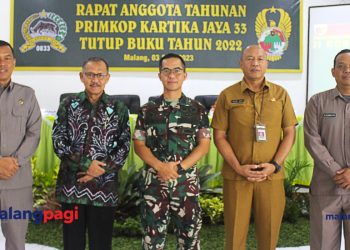 Dandim 0833/Kota Malang Pimpin RAT Primkop Kartika Jaya 33 Tutup Buku Tahun 2022