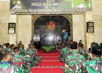 Doa Bersama Peringati HUT Ke-62 Divif 2 Kostrad dan Nuzulul Quran 1444 H
