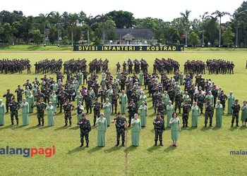 Pangdivif 2 Kostrad Pimpin Laporan Korps Kenaikan Pangkat Perwira, Bintara, dan Tamtama Satjar Divif 2 Kostrad