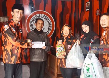 Jelang Lebaran, BPPH MPC PP Kabupaten Malang Bagikan Sembako dan Uang Tunai Kepada Anak Yatim Piatu