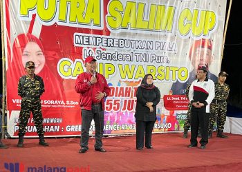 Ganip Warsito Buka Voli Putra Salim Cup 2023 di Dampit