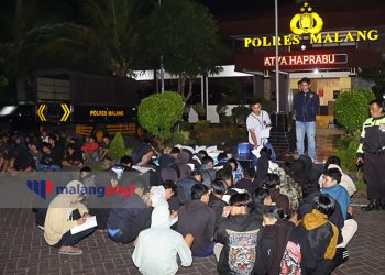 Polres Malang Amankan Ratusan Motor Diduga Balap Liar