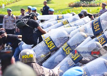 Polresta Malang Kota Gelar Simulasi Sispamkota Jelang Pemilu 2024