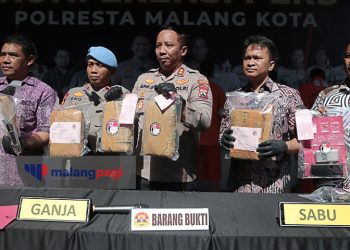 Polresta Malang Kota Kembali Gagalkan Peredaran Ganja dan Sabu