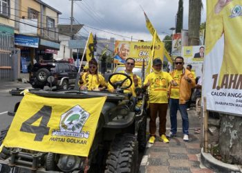 Kampanye Menggunakan Willys, Partai Golkar Kota Batu Ajak Masyarakat Gunakan Hak Pilih
