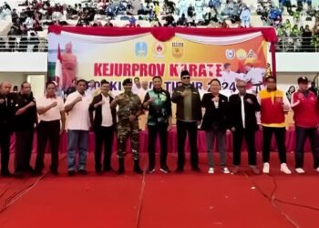 Pj Wali Kota Malang Beri Dukungan di Kejurprov Karate FORKI Jatim 2024