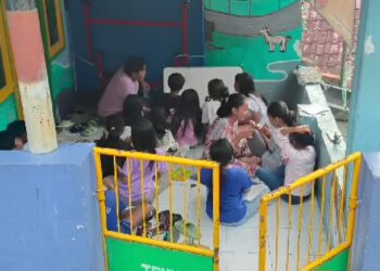 Kegiatan Sosial Belajar Mengajar di Kampung Tridi Kota Malang