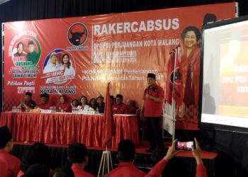 Rakercabsus PDI Perjuangan Kota Malang Tentukan Langkah Pemenangan Sam HC-Ganis