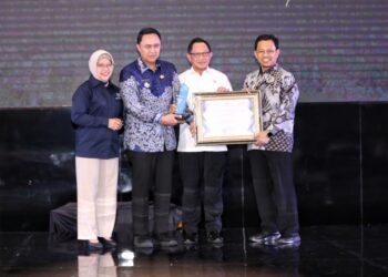 Pj Wali Kota Malang Terima Penghargaan Anugerah Anindhita Wistara Data