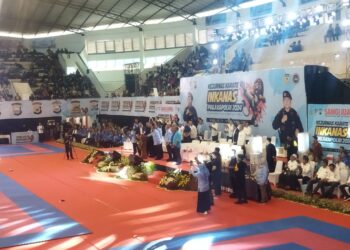 Ribuan Atlet Ikuti Kejuaraan Karate Inkanas Piala Kapolri 2024 di Gor Ken Arok Kota Malang
