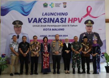 Pertama di Jatim, Polresta Malang Kota Bersama Dinkes Kota Malang Gelar Gebyar Vaksin HPV