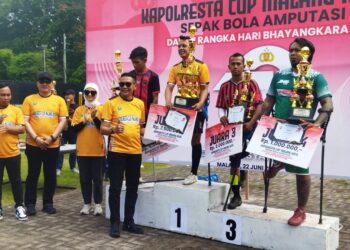Taklukkan Persaid Jember di Final Sepak Bola Amputasi Kapolresta Cup 2025, Persama Malang Angkat Piala