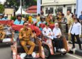 Presiden Prabowo Salurkan 200 Becak Listrik untuk Pengemudi Becak di Kota Malang
