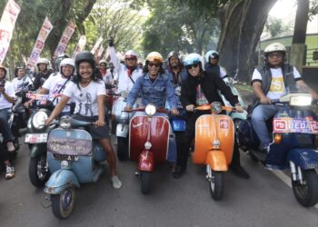 Jelang Konser HS Slank di Malang, Ratusan Riders Meriahkan Sunmori Mods Mayday